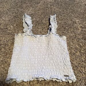 Hollister Light Blue Ruffled Crop Top
